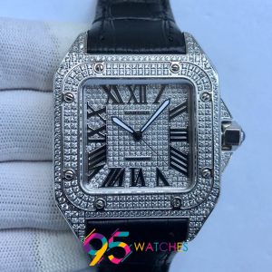 cartier santos 11 chronograph full kim cuong (6)